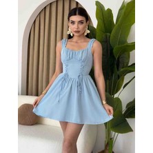 Kısa Altı Astarlı Mini Elbise