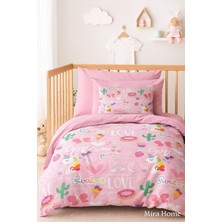 Mira Home Dijital Baskılı 3D Pamuklu Yenidoğan Bebek Nevresim Takımı Girl Love