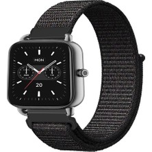 Kreton Haylou Blıng LS12 ile Uyumlu Kordon Cırt Cırtlı Spor Kumaş Kayış