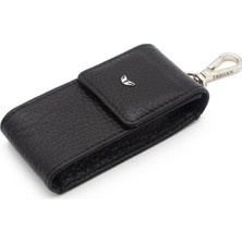 Tergan  Siyah Hakiki Deri Unisex Anahtarlık - S1AN00000095-A41