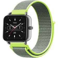 Kreton Haylou Blıng LS12 ile Uyumlu Kordon Cırt Cırtlı Spor Kumaş Kayış