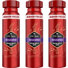 Old Spice Rockstar Erkek Deodorant Vücut Spreyi 150 ml 3 Adet