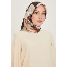 Armine Tivil İpek Eşarp 9200 - 85 Füme Karışık Desen