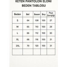 Ince Yazlık Geniş Paça Cepsiz Keten Pantolon