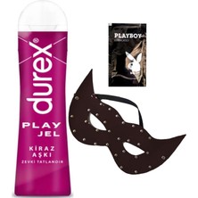 Durex Kiraz Aşkı 50 ml Jel + Siyah Deri Göz Maskesi + Hediye