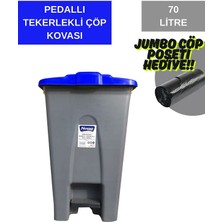 Pedallı Çöp Kovası 70 Lt - Tekerlekli - Çöp Konteyneri