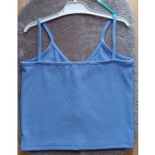 Is Kadın Ince Askılı Kalp Aksesuarlı Crop Body Atlet Büstiyer