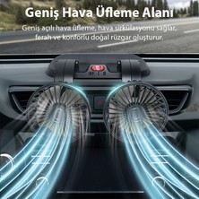 Ally F410 USB Çift Başlıklı Araç Fanı Oto Fan Vantilatör