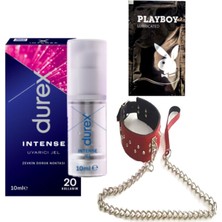 Durex Intense Kadın Uyarıcılı Jel + Kırmızı Deri Tasma + Hediye