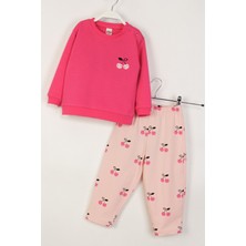 Kız Bebek Taytlı Takım Kiraz Desenli 2'li Takım