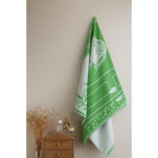 Mirei Hacimli Pamuklu Yeşil Plaj/banyo Havlusu (70X140)