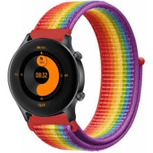 Tagomoon Haylou Rs3 LS04 Akıllı Saat Uyumlu Spor Kumaş Desenli Cırt Cırtlı Kordon Kayış