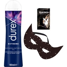 Durex 50 ml Extreme Analjel 50 ml + Siyah Deri Göz Maskesi + Ply Jel