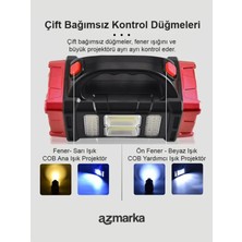 Azmarka HB-1678 Güneş Enerjili Çok Fonksiyonlu Şarjlı LED Deprem & Kamp Feneri – Suya Dayanıklı, Powerbank Özellikli