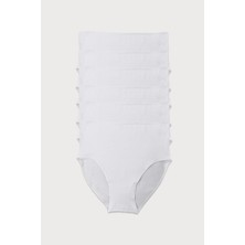 Malabadi Kadın Beyaz 6 lı Paket Modal Dar Kalıp Extra Yüksek Bel Slip Külot 1955