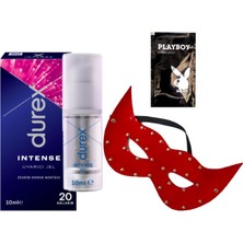 Durex Intense Kadın Uyarıcılı Jel + Kırmızı Deri Göz Maskesi + Hediye