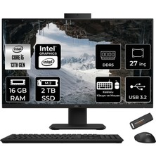 Asus V470 Intel Core I5 13420H 16GB 2tb SSD 27" Fhd 100Hz Freedos All In One Bilgisayar & Per4 USB Bellek V470I58512B0DP309