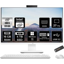 Asus V470 Intel Core I5 13420H 16GB 4tb SSD 27" Fhd 100Hz Windows 11 Home All In One Bilgisayar & Per4 USB Bellek V470I58512W0DP350