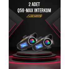 2 Adet Q58 Max 500M Telsiz Mesafeli Motosiklet Kaskı Interkom Çift Sürücü Iletişimi Mp3 Fm