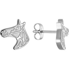 At Motifli Manyetik Küpeler