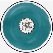 Vista Alegre Herbariae Turkuaz Porselen Kahvaltı Tabağı 23 cm