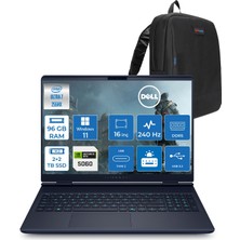 Dell Alienware 16X Aurora Core Ultra 7 255HX Aı 96GB 2tb Ssd+2tb 8GB/RTX5060 Gddr7 115W 16" Wqxga 240Hz 500 Nits  Windows 11 Home Taşınabilir Bilgisayar ZAC16251H46+ZETTAÇANTA
