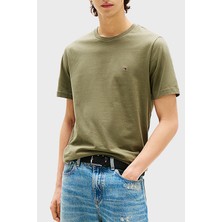 Tommy Hilfiger % 100 Pamuk Regular Fit Bisiklet Yaka T Shirt Erkek T Shirt MW0MW39995 Plı