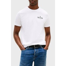 Tommy Hilfiger % 100 Pamuk Regular Fit Bisiklet Yaka Logolu T Shirt Erkek T Shirt MW0MW39355 Ybr