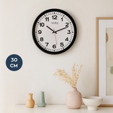 Homing Nero Siyah Çerçeveli Modern Saat 30 cm 242100