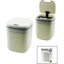 Hareket Sensörlü=otomatik Aç-Kapa Kapak - Pilli Plastik Çöp Kovası 20LT (5047)