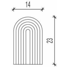 Ahşap Oymalı Yarım Gökkuşağı Dekoratif Sunum Tepsisi | Sunumluk Koyu Renk 23X14CM