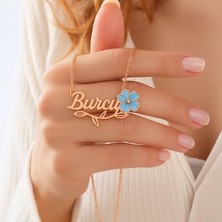 Unutma Beni Çiçeği Isimli Rose Gümüş Kolye