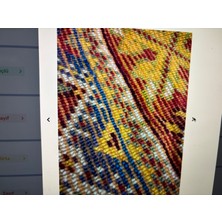 161 cm 100 cm Ölçülerinde El Dokuma Kök Boya Çok Ince Halı