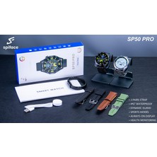 Spiface SP50 Pro Android-Ios Uyumlu Bildirim Görme Konuşma Özellikli Akıllı Saat + 3 Kordon