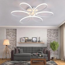 Kraydınlatma Papatya Beyaz Plafonyer Modern Beyaz Ledli Avize
