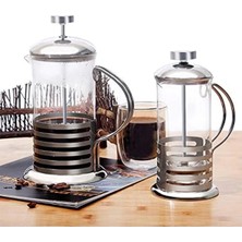 Paslanmaz Çelik Gövdeli French Press Kahve ve Çay Demleme Aparatı