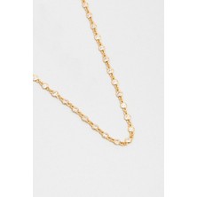 Elena 18 Ayar Sarı Altın Kaplama 80 cm Gümüş Uzun Kolye