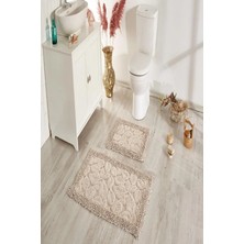 Çapa Home Pamuk 2'li Banyo Paspası Yaprak Desen