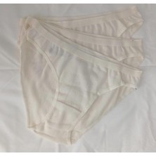 Tutku 3 Lü Ekru Jakarlı Bikini Külot Slip