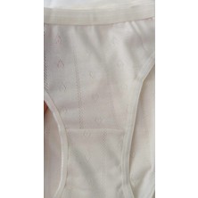 Tutku 3 Lü Ekru Jakarlı Bikini Külot Slip