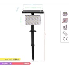 Inoled 2 Adet Solar Çim Bahçe Armatürü-Gün Işığı 10W