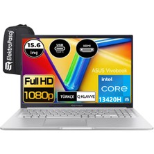 Asus Vivobook 15 X1502VA-NJ734-EP5 Intel Core I5 13420H 40 GB Ram 512 GB SSD 15.6" Fhd Windows 11 Pro Taşınabilir Bilgisayar + Elektropasaj Çanta