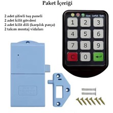 Powermaster PM-26724 Tuş Şifreli Siyah Çekmece Dolap Kilidi (2'li Paket)