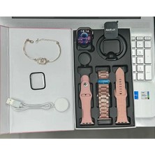 Uygun Alsana Hk9 Mini 41MM Rose Renk 3 Kordonlu  Akıllı Saat