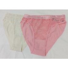 Tutku 2 Li Kadın Pirates Safir Dantel Detaylı Bikini Slip Külot
