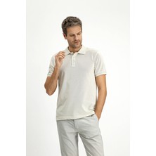 Slim Fit Dar Kesim Pamuk Kıvrılmaz Polo Yaka Tişört