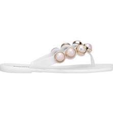 Elit KDRJ001-1 Kadın Parmak Arası Terlik Beyaz