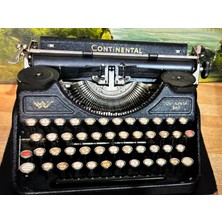 1930'S Continental 340 Kiril Alfabeli Çantalı Daktilo - Sorunsuz Çalışır Durumda