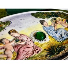 1900 Başları Italyan Capodimonte Bonboniyer 21 cm 12 cm 6,5 cm Ölçülerinde