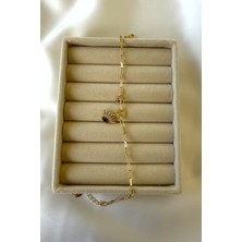 Jewels Of Hope Zirkon Taşlı Nazar Figürlü Kadın Halhal 25 cm Xuping Kadın Halhal Bijuteri Bileklik